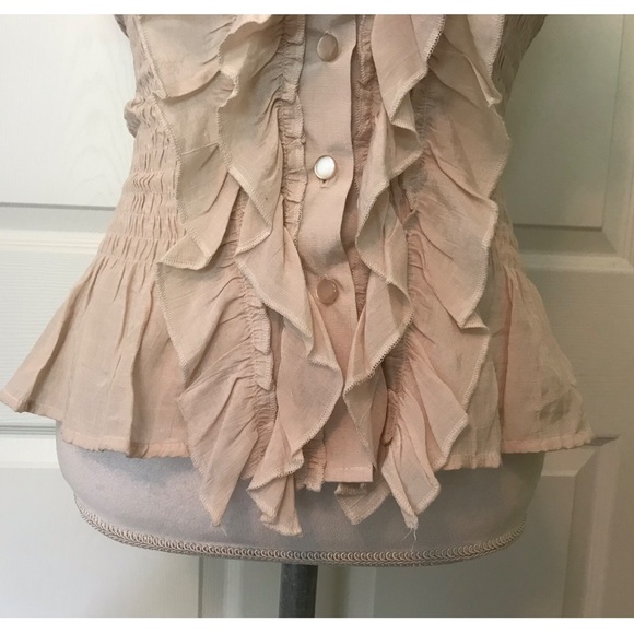 ‘Timing’ Brand Smocked Ruffled Top, Small - Picture 8 of 10